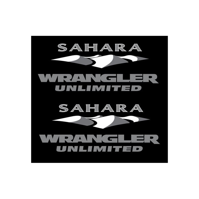 JEEP "Sahara Wrangler Unlimited" ADHESIVOS X2