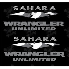 JEEP "Sahara Wrangler Unlimited" STICKER X2