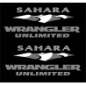 JEEP "Sahara Wrangler Unlimited" ADESIVOS X2