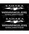JEEP "Sahara Wrangler Unlimited" STICKER X2