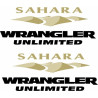 JEEP "Sahara Wrangler Unlimited" AUFKLEBER X2