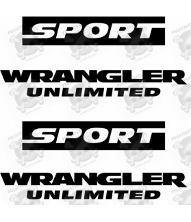 JEEP Wrangler "Wrangler" side Bonnet - Hood AUFKLEBER X2 (Kompatibles Produkt)
