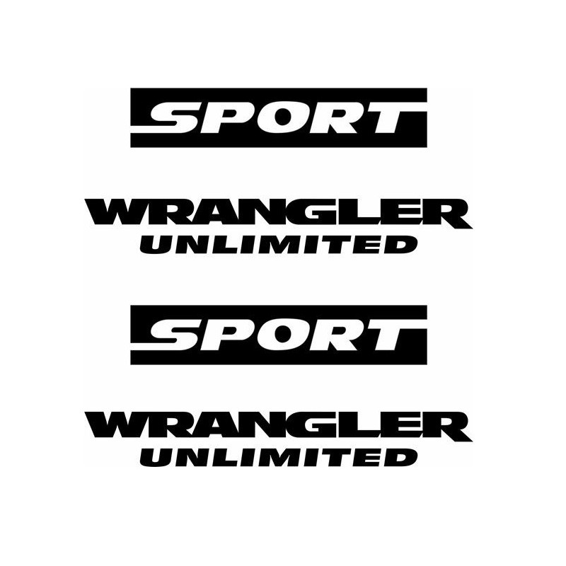 JEEP Wrangler "Wrangler" side Bonnet - Hood ADESIVOS X2