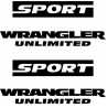 JEEP Wrangler "Wrangler" side Bonnet - Hood ADHESIVOS X2