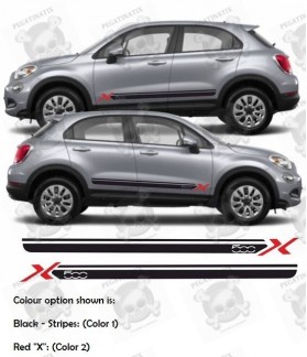 Fiat 500X side Stripes STICKER (Compatible Product)