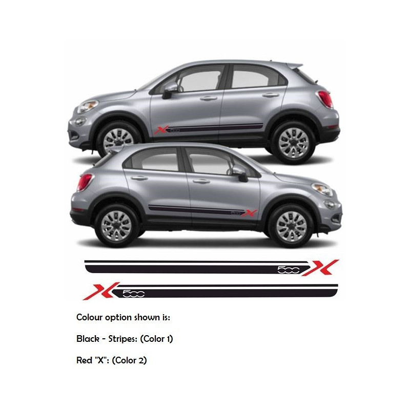 Fiat 500X side Stripes ADHESIVOS