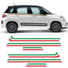 Fiat 500L Italian flag Panel fit Side Stripes AUTOCOLLANT