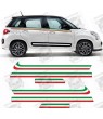 Fiat 500L Italian flag Panel fit Side Stripes AUFKLEBER