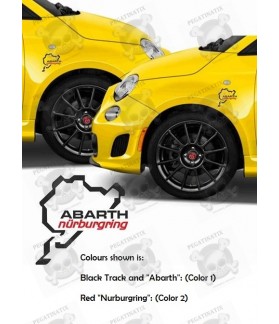 Fiat 500 / 595 Abarth Nurburgring X2 STICKERS (Compatible Product)