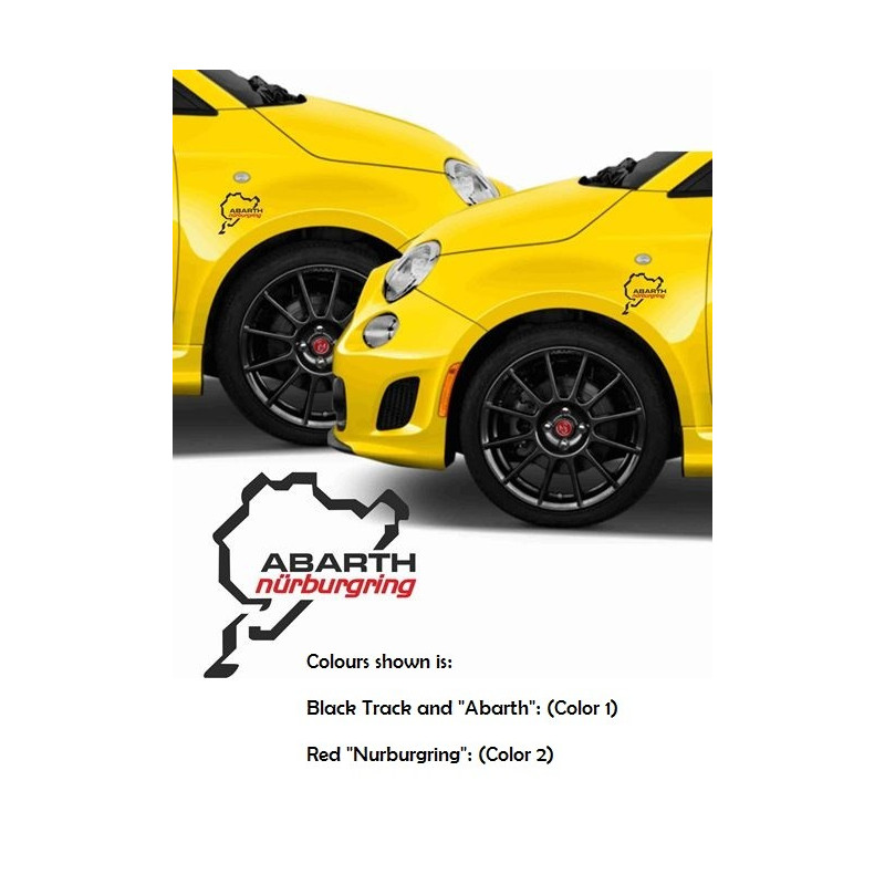 Fiat 500 / 595 Abarth Nurburgring AUFKLEBER X2