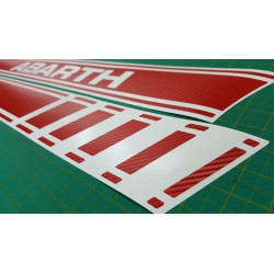 Fiat 500 / 595 Abarth Carbon Fibre Red AUTOCOLLANT
