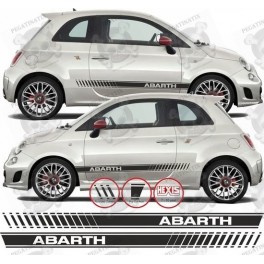 Fiat 500 / 595 Abarth side stripes AUTOCOLLANT