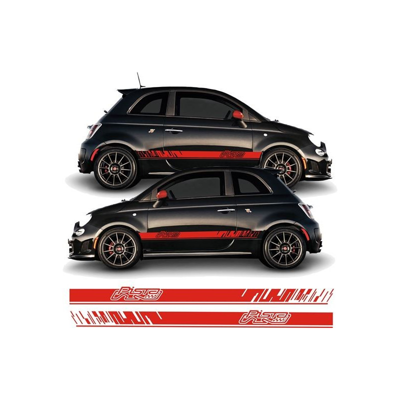 Fiat 500 / 595 Abarth side stripes AUFKLEBER