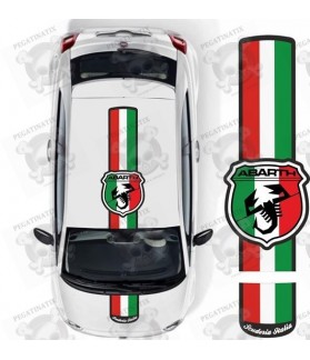 Fiat 500 / 595 Abarth Scuderia Italia Over the top Stripes DECALS (Compatible Product)