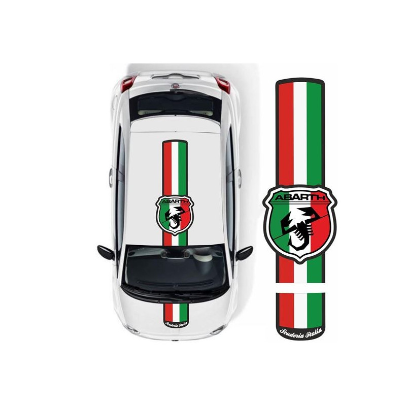Fiat 500 / 595 Abarth Scuderia Italia Over the top Stripes AUFKLEBER