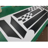 Fiat 500-595 Panel fit Carbon Fibre side Stripes AUTOCOLLANT