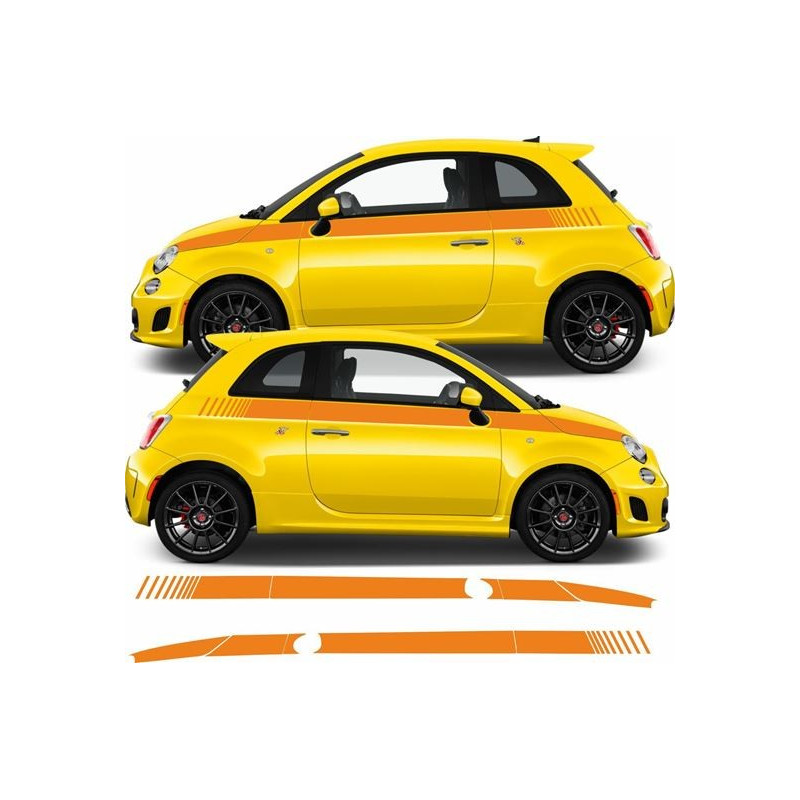 Fiat 500-595 ABARTH Stripes DECALS