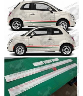 Fiat 500 ABARTH Stripes AUFKLEBER (Kompatibles Produkt)