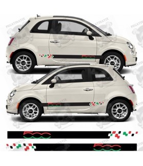 Fiat 500 ABARTH Stripes DECALS (Compatible Product)