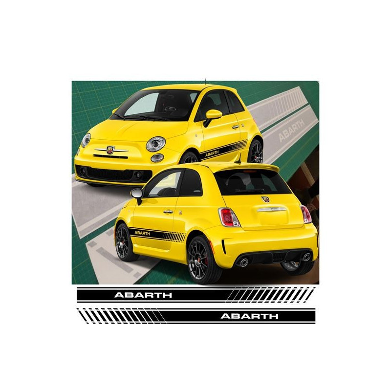 Fiat 500-595 ABARTH Stripes AUTOCOLLANT