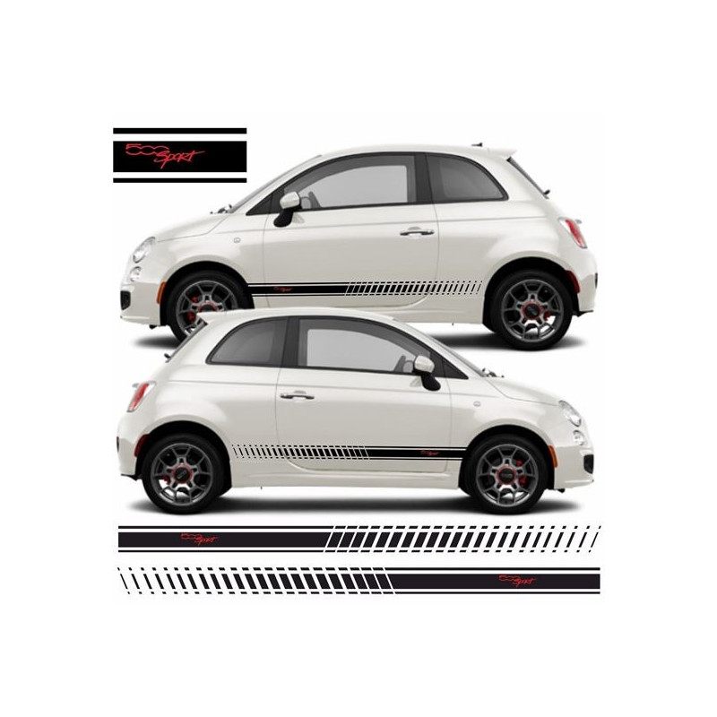 Fiat 500 sport Stripes AUFKLEBER