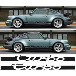 PORSCHE 911 TURBO side Stripes AUFKLEBER