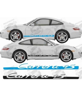 PORSCHE 911-996 Carrera 4S side Stripes AUTOCOLLANT (Produit compatible)