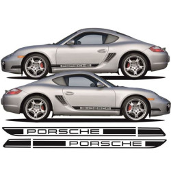 Porsche 987 S cayman YEAR 2006 side Stripes ADESIVI