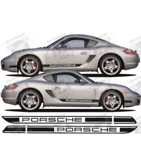 Porsche 987 S cayman YEAR 2006 side Stripes STICKER (Compatible Product)