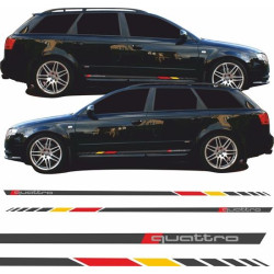 Audi A4 B6-B7 Quattro Side Stripes AUTOCOLLANT