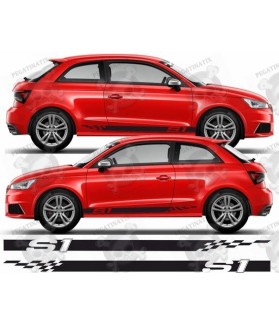 Audi S1 Side Stripes Side Stripes Stickers (Compatible Product)