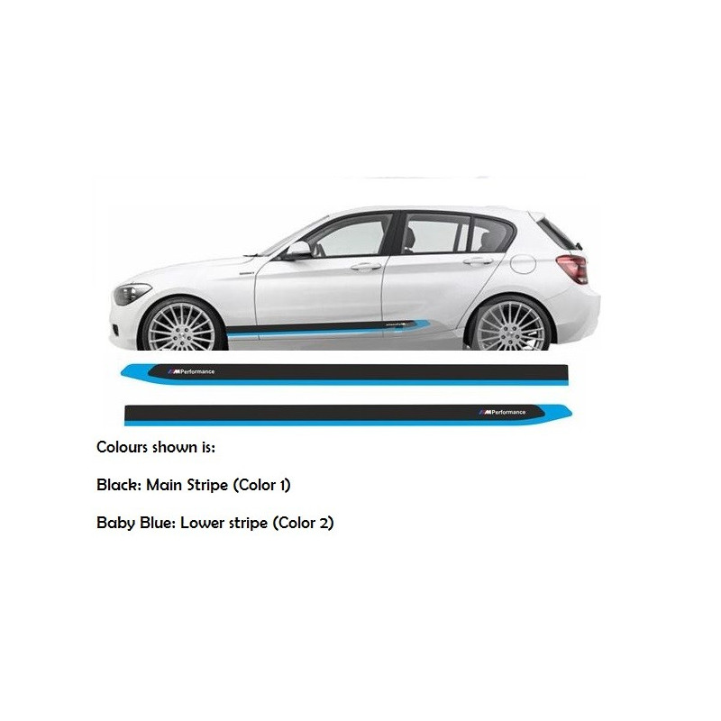 BMW 1 Series F20 M sport Side Stripes AUTOCOLLANT
