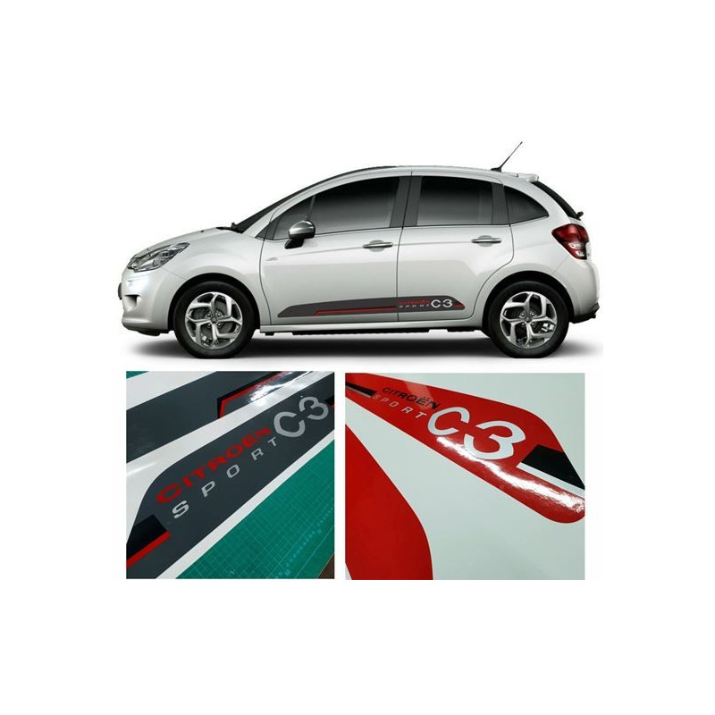 Citroen C3 Sport Side Stripes AUTOCOLLANT