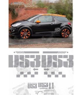 Citroen DS3 Racing Side Stripes Adhesivo (Producto compatible)