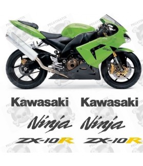 Kawasaki ZX -10R Ninja YEAR 2004-2005 STICKERS (Compatible Product)