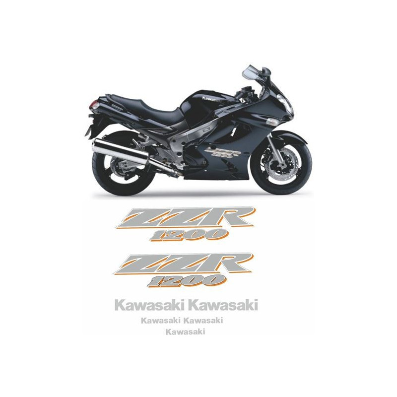 Kawasaki ZZR 1200 ZZ-R YEAR 2004 ADESIVOS