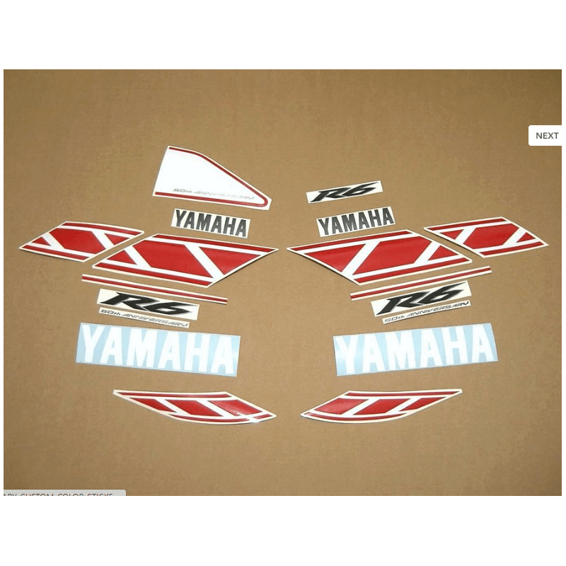 YAMAHA YZF R6 YEAR 2006-2007 50TH ANNIVERSARY ADESIVOS