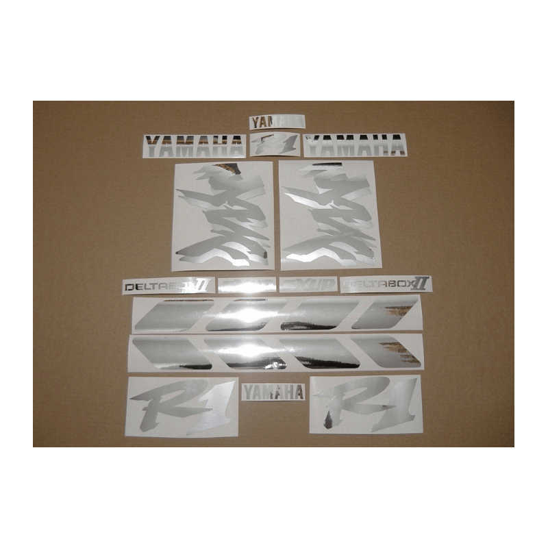 YAMAHA YZF-R1 YEAR 1998 CHROME SILVER ADESIVOS