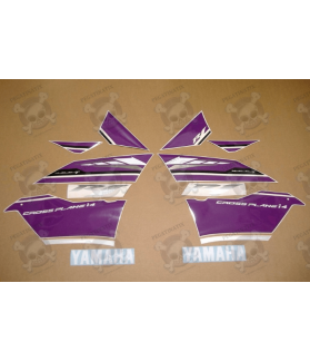 YAMAHA YZF-R1 YEAR 2009-2014 PURPLE REPLICA STICKERS (Compatible Product)