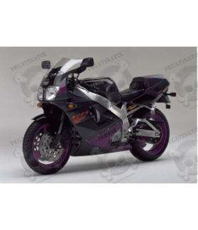 Stickers YAMAHA YZF-750R YEAR 1993 GRAY/BLACK/PURPLE (Compatible Product)