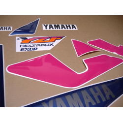 AUTOCOLLANT YAMAHA YZF 750R YEAR 1993 WHITE/PINK/BLUE