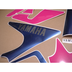 AUTOCOLLANT YAMAHA YZF 750R YEAR 1993 WHITE/PINK/BLUE