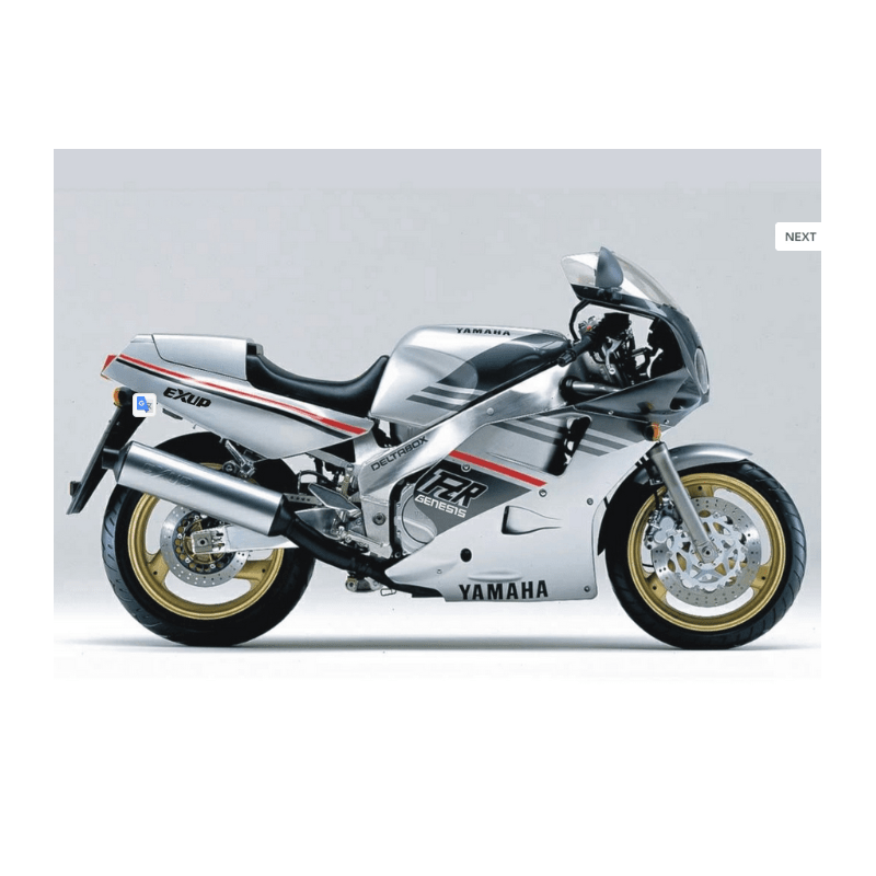 Yamaha FZR 1000 YEAR 1989 SILVER GREY Stickers