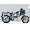 Yamaha FZR 1000 YEAR 1989 SILVER GREY AUTOCOLLANT