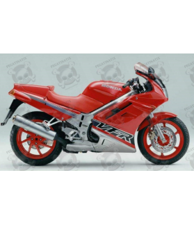 HONDA HONDA VFR 750 YEAR 1993 RED/SILVER STICKERS (Compatible Product)