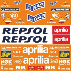 Aprilia Repsol Sponsor MotoGP Decals AUFKLEBER