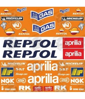 Aprilia Repsol Sponsor MotoGP Decals ADESIVI (Prodotto compatibile)