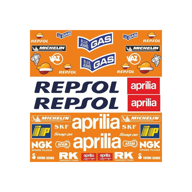 Aprilia Repsol Sponsor MotoGP Decals ADHESIVOS