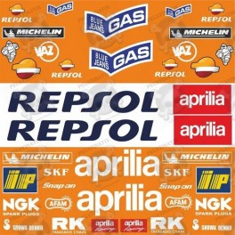 Aprilia Repsol Sponsor MotoGP Decals ADHESIVOS