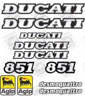 DUCATI 851 YEAR 1991 - 1992 DECALS (Compatible Product)
